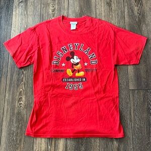 Vintage Disneyland Established In 1955 Red Mickey Shirt Size Large